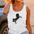 Black Stallion Horse Silhouette Riding Love Women Tank Top