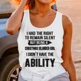 I Had The Right To Remain Silent But Being A Christmas Islander Girl I Didnt Have The Abliblity Nationality Quote Women Tank Top