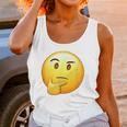 Thinking Emoji Funny Sarcastic Smiley Emoji Women Tank Top