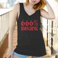 666 Percent Drunk Satanism Death Women Tank Top