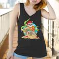 Christmas In July Santa Beach Frisbee Beer Gift Women Tank Top