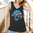 Classic Seventies Muscle Car Funny Dragster Hot Rod Cartoon Women Tank Top