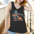 Funny Classic Hot Rod Fifties Drag Racing Muscle Car Cartoon Women Tank Top