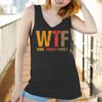 Funny Thanksgiving Wtf Wine Turkey Family Women Tank Top