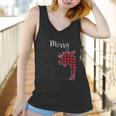 Merry Christmas Red Plaid Buffalo Moose Couples Matching Women Tank Top