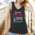 Womens Proud Mom Of A 2021 Graduate Face Mask 2021 And Cap Women Tank Top