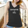 Womens Quarantine & Chill Social Distancing V-Neck Women Tank Top