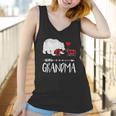 Red Plaid Grandma Bear Two Cubs Matching Buffalo Pajama Xmas Women Tank Top