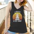 Retro Llamastay 6 Feet Away Llama Social Distancing Women Tank Top