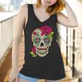 Sugar Skull Flower Crown Day Of The Dead Halloween Men Women T-Shirt Graphic Print Casual Unisex Tee Women Tank Top