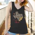 Texas Tech Red Raiders Leopard State Map Sunflower Women Tank Top