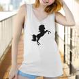 Black Stallion Horse Silhouette Riding Love Women Tank Top