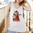 Donkey And Diddy Kong Piggy Back Ride Cute Women Tank Top