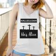 Hallelujah Hes Alive Christian Graphic Easter Women Tank Top