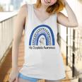 Hip Dysplasia Awareness Floral Blue White Ribbon Rainbow Women Tank Top