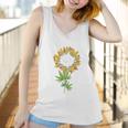 Marijuana Leaf Cannabis Sunflower Cool Stoner Gifts Women Tank Top