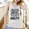 I Had The Right To Remain Silent But Being A Christmas Islander Girl I Didnt Have The Abliblity Nationality Quote Women Tank Top