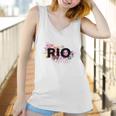 Rio De Janeiro Brazil Vacation With Tropical Hibiscus Flower Women Tank Top