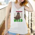 Sloth Stoner Thursday Marijuana Weed Ganja Gift Women Tank Top