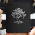 Acoustic Guita Hand Printed Willow Tree Asphalt Coffee Mug