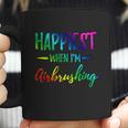 Airbrushing Happiest Funny Artist Gift Idea Cool Gift Graphic Design Printed Casual Daily Basic Coffee Mug