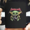 Baby Yoda Hug Metallica Coffee Mug