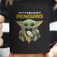 Baby Yoda Hug Pittsburgh Penguins Coffee Mug