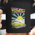 Back To The Future Delorean Sunrise Cartoon Coffee Mug