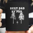 Best Dad By Par Disc Golf Dad Father Funny Frisbee Golf Coffee Mug