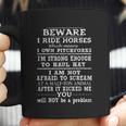 Beware I Ride Horses I Own Pitchforks New Trend Coffee Mug