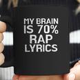 Brain Is 70 Rap Lyrics Funny Rapper Coffee Mug