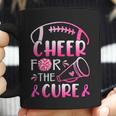 Breast Cancer Awareness Cheer For The Cure V2 Men Women T-Shirt Graphic Print Casual Unisex Tee Coffee Mug