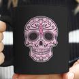 Breast Cancer Sugar Skull Day Of The Dead Dia De Los Muertos Coffee Mug