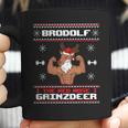 Brodolf The Red Nose Gainzdeer Gym Ugly Christmas Sweater Coffee Mug