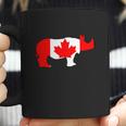 Canada Flag - Rhinoceros - Womens T-Shirt By American Apparel Coffee Mug