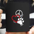 Canine Pet Rescue Cpr Peace Love Rescue With Pawprint Dog Puppy Coffee Mug