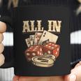 All In Card Game Playing Cards Poker Player Gambling Casino Graphic Design Printed Casual Daily Basic Coffee Mug