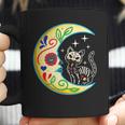 Cat & Moon Sugar Skull Dia De Los Muertos Day Of The Dead V2 Coffee Mug