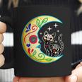 Cat Moon Sugar Skull Dia De Los Muertos Day Of He Dead Coffee Mug