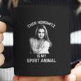 Cher Horowitz Black And White Grayscale Portrait Coffee Mug