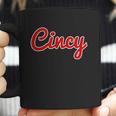 Classic Red Script Cincy City Coffee Mug