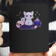 Cute Kawaii Pastel Goth Cat Witch Purple Halloween Art Coffee Mug