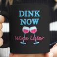 Dink Now Wine Later Pickle Ball Player Coffee Mug