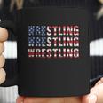 Distressed Usa Wrestling Gift American Flag Gift Coffee Mug