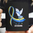 Dove Ukraine Ukrainian Ribbon Pray For Ukraine Free Ukraine Men Women T-Shirt Graphic Print Casual Unisex Tee Coffee Mug