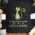 Easily Distracted By Cats And Weed Coffee Mug