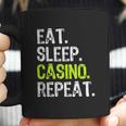 Eat Sleep Casino Repeat Gambling Gambler Funny Love Coffee Mug