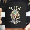 El Jefe Men Mexican Boss Skull Day Of The Dead Coffee Mug