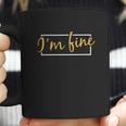 I Am Fine Graphic Zombie Slash Halloween Coffee Mug