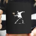 Flower Thrower White - Unofficial Banksy Coffee Mug